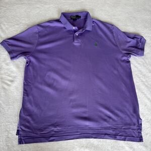 Polo By Ralph Lauren Men Polo Shirt Purple XL